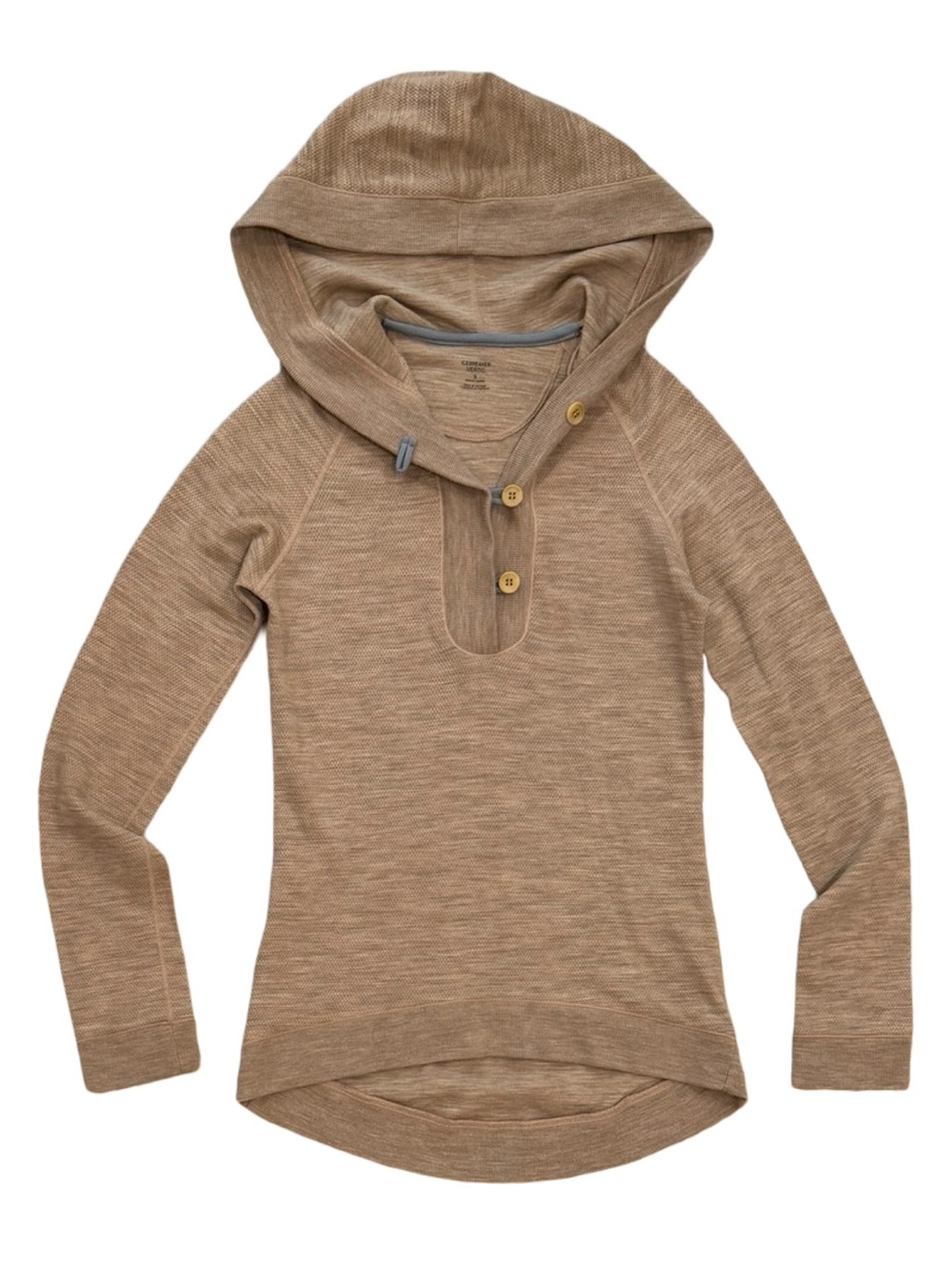 Icebreaker Merino Crave Hood in Fawn - Picture 2 of 7